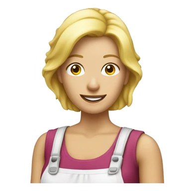 Blonde frau mit waschbär sticker