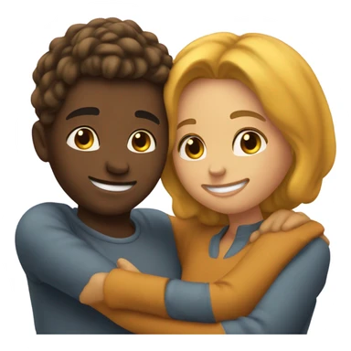 Hug another person with love sticker