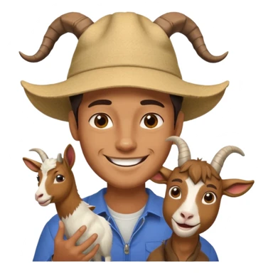 The chill guy meme but his head is a goat sticker