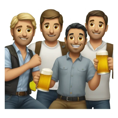 amigos bebiendo cerveza sticker