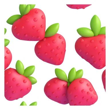 3D illustration of berries, iOS style, with a glossy finish and soft shadows sticker