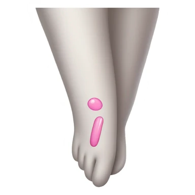 cat's leg with pink manicure  sticker