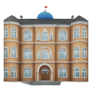 typical russian school buiding  sticker