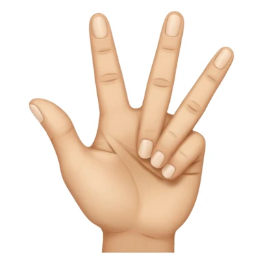 Una mano haciendo la w con los dos dedos de inmedio cruzados  sticker