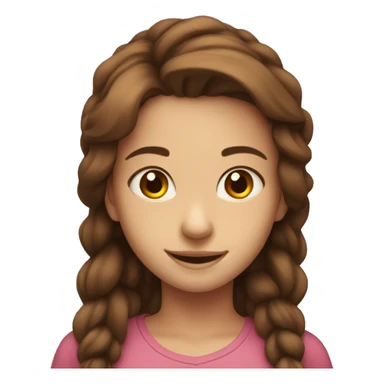 smiling girl with brown hair wow sticker