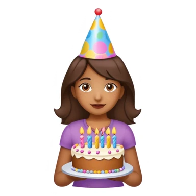 Brown girl birthday sticker