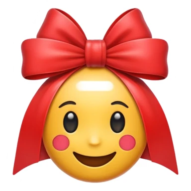 pookie bow red colour emoji  sticker