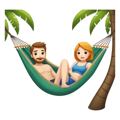 Two people on hammock sticker