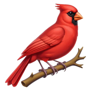 Cardinal with a cursive L sticker