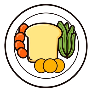 Plate of food sticker