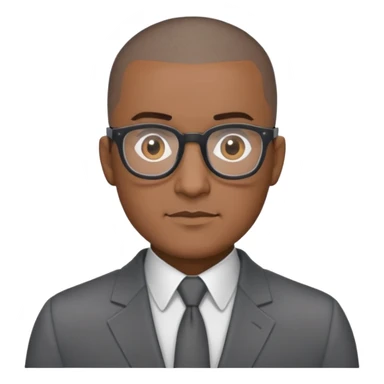 Buzz cut Latino with glasses and dark grey suit  sticker