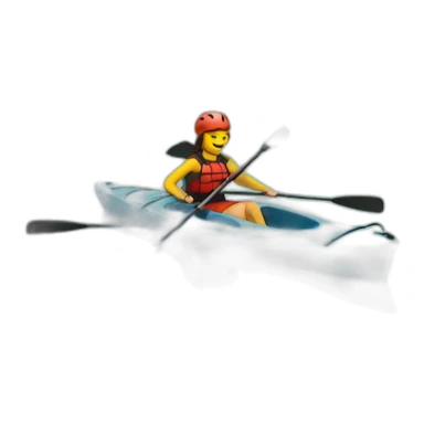 Kayaking mountains lake sticker