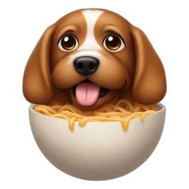 Dog in a meatball sticker
