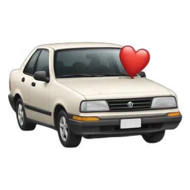 the car that carries the heart sticker
