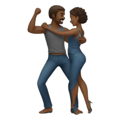 Couple dancing kizomba sticker