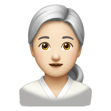 Korea woman 긴 머리와 앞머리 sticker