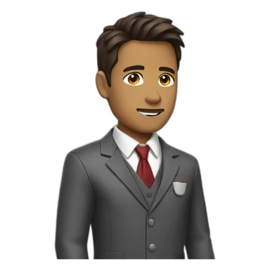 Iron man in a school dress sticker