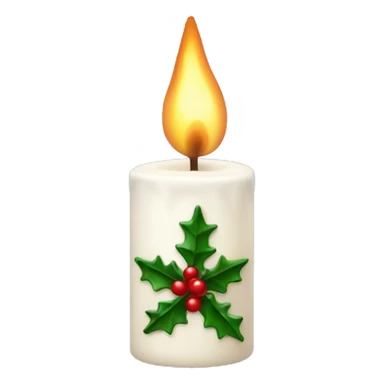 christmas candle sticker