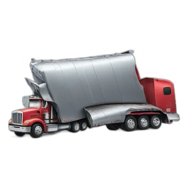 18 wheeler truck flipped upsidedown sticker