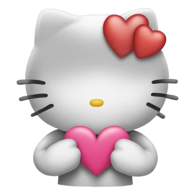 I want Hello kitty whit a heart in the middle and it the heart it says I love you  sticker