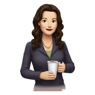 Lorelai Gilmore drinking coffee sticker