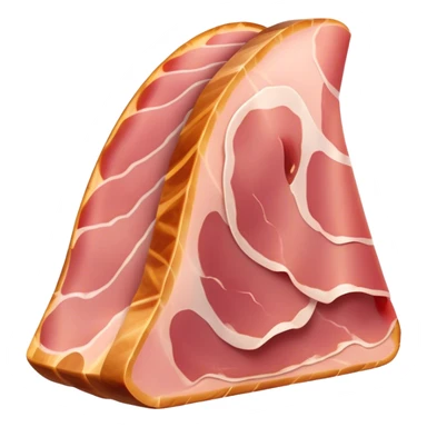 Cinematic Realistic Jam√≥n Serrano Dish Emoji, depicted as delicate, air-cured ham sliced thinly rendered with detailed textures and natural, inviting lighting. sticker