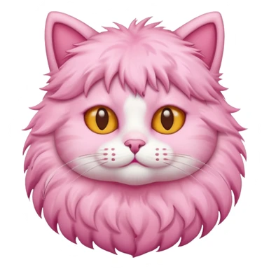a cute pink cat icon sticker