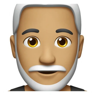 Muslim without mustache with a beard  sticker