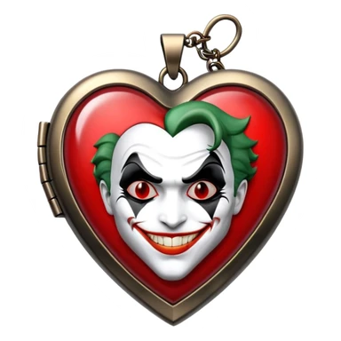 heart with a Joker inside it sticker