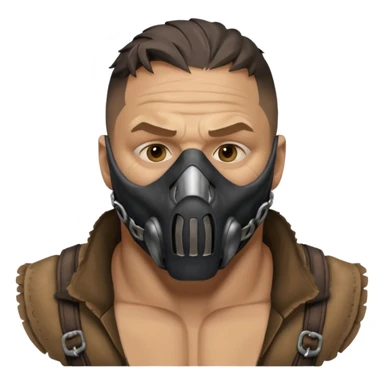 tom hardys bane from batman the dark knight, as mask that only covers his mouth sticker