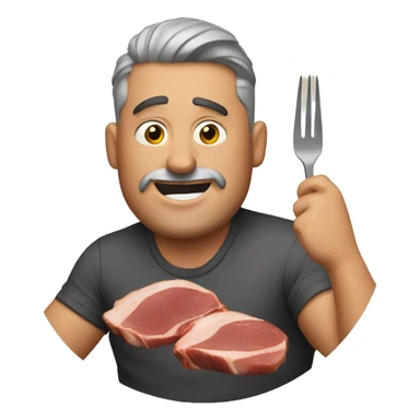 Man eating pork chops  sticker