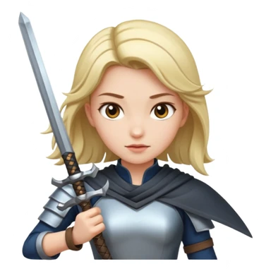 girl with sword sticker