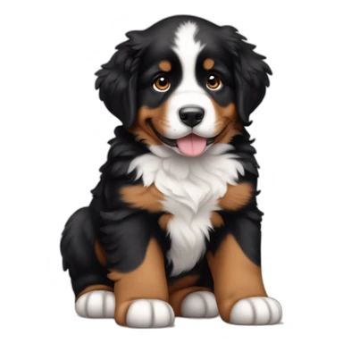 Bernese Mountain Dog Puppy Playing sticker
