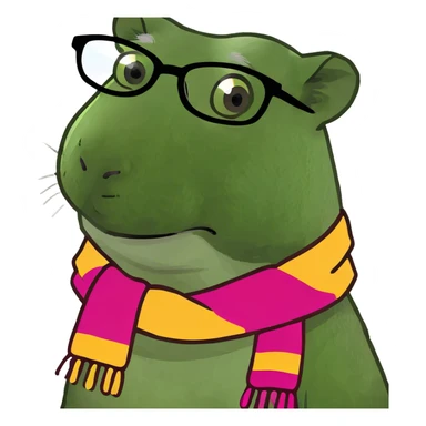 Capybara with glasses  sticker