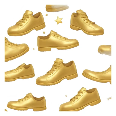 But golden shoes with stars and more aesthetic sticker