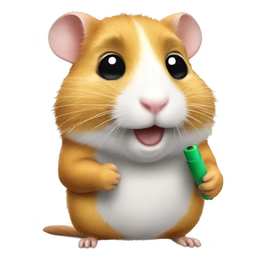 hamster with marker board sticker