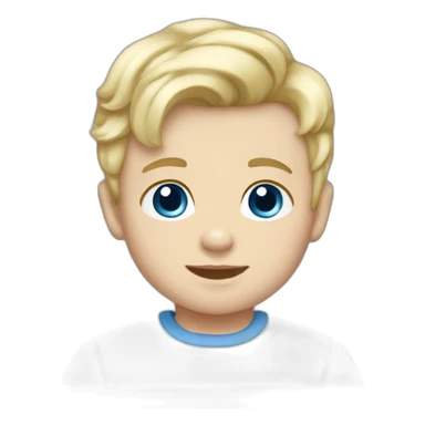Baby boy blond hair blue eyes sticker