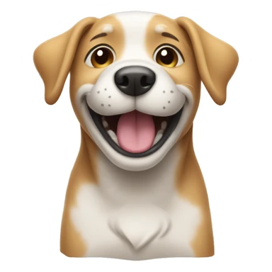 Make an emoji of a dog smiling like it’s feeling good sticker