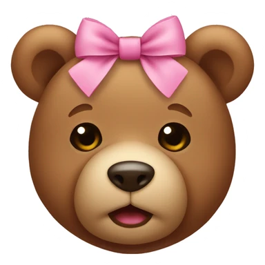 teddy bear wearing pink bow sticker