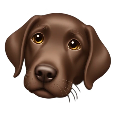 Chocolate labrador puppy give me five sticker