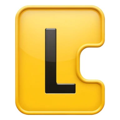  L plate emoji with yellow background and black text sticker