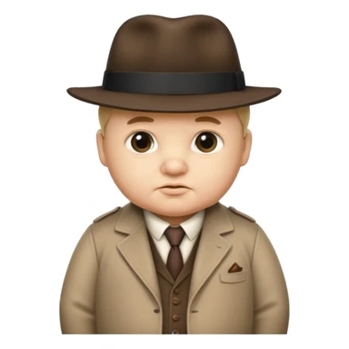 Baby looking like an old tubby mafioso man  sticker