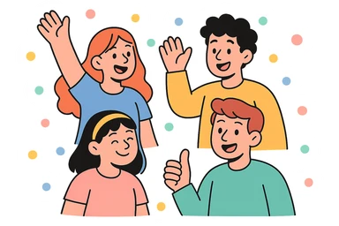 pastel multicolor dots, soft and cheerful sticker