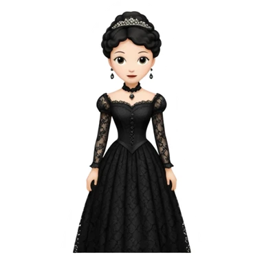 victorian lady sticker