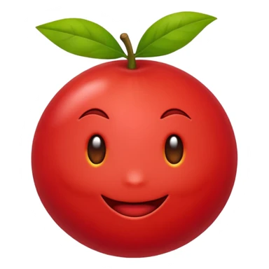Eu quero um emoji de acerola normal, como todos os outros emojis de fruta sticker