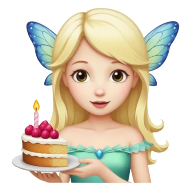 Fairy with cake sticker
