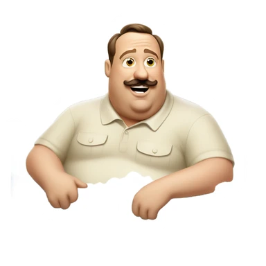 Paul Blart in a bath tub of mashed potatoes sticker