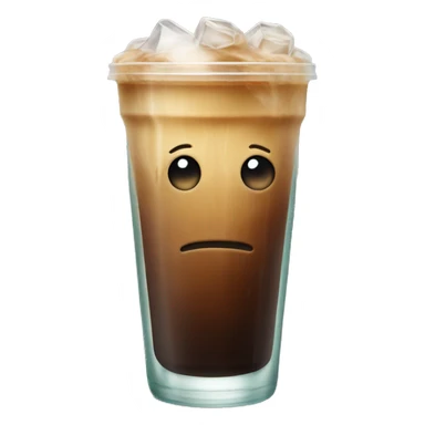 iced coffee in glass sticker
