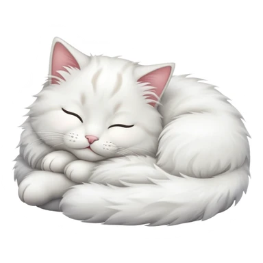 Cat sleep white sticker