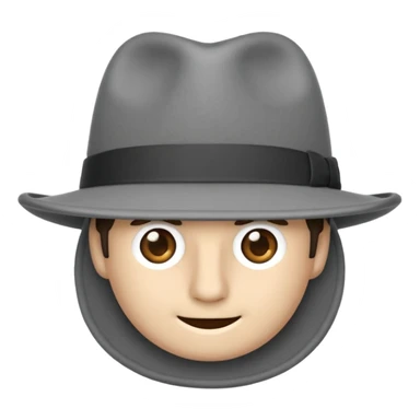 gray fedora sticker